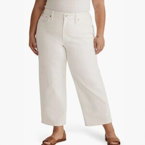 MADEWELL The Perfect Vintage Wide Leg Cream Magic Pockets Denim Jeans Size 31T